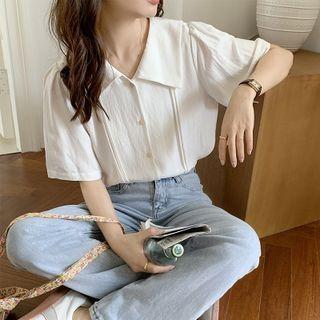 Short-sleeve Pintuck Shirt / Shirt
