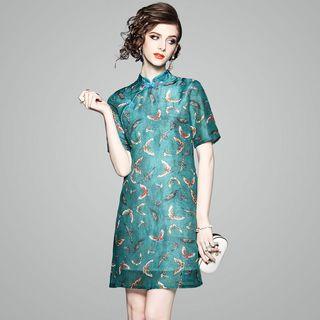 Traditional Chinese Short-sleeve Shift Dress