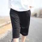 Embroidered Drop Crotch Shorts
