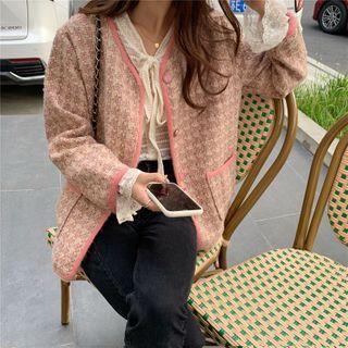 Lace Blouse / Tweed Jacket