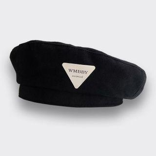 Lettering Beret Black - One Size