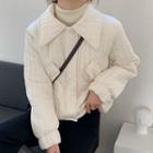 Padded Button Jacket Milky White - One Size