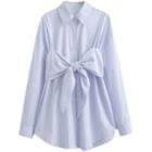 Set: Long-sleeve Striped Shirt + Camisole Top