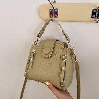 Cartoon Print Zip Detail Crossbody Bag