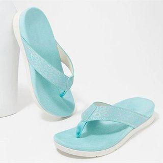 Wedge-heel Platform Flip Flops