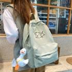 Set: Dog Embroidered Backpack + Bag Charm