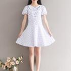 Short-sleeve Peter Pan-collar Dress