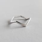 925 Sterling Silver Irregular Geometric Ring