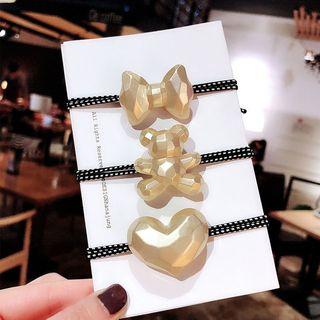 Low-poly Heart / Bow Hair Tie