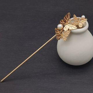 Butterfly Hair Stick Z114 - 1 Pc - Gold - One Size