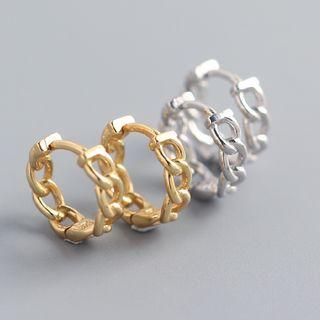 Chain Sterling Silver Hoop Earring