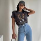Eagle-print Loose T-shirt