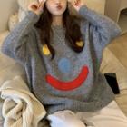 Round Neck Smiley Face Sweater