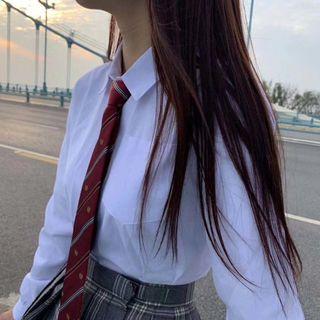 Long-sleeve Shirt / Printed Tie / Set