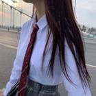 Long-sleeve Shirt / Printed Tie / Set