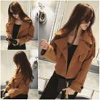Cropped Single-button Jacket Camel - One Size