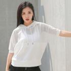 Mesh Short-sleeve Hoodie