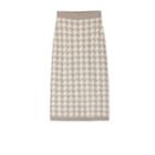 Houndstooth Knit Pencil Skirt