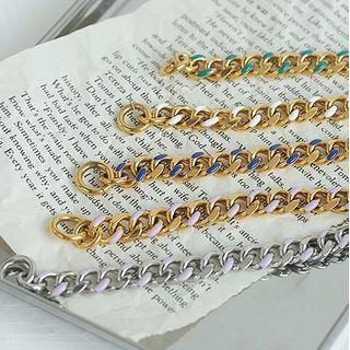 Chunky Chain Glaze Alloy Choker