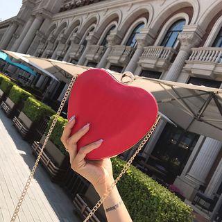 Chain Strap Heart Shaped Crossbody Bag