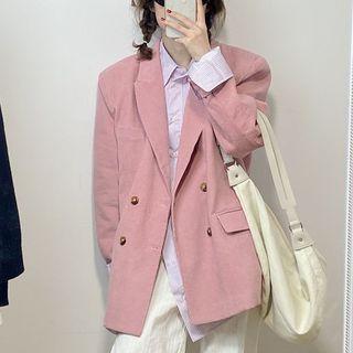 Double Breasted Blazer / Striped Shirt