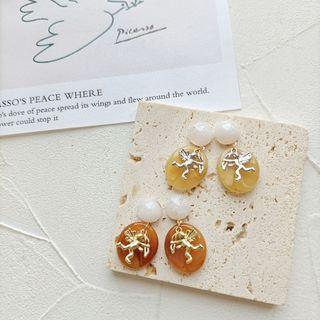 Angel Alloy Acrylic Dangle Earring