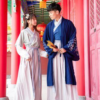 Elbow-sleeve Hanfu Top / Long-sleeve Top / Maxi Skirt