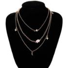 Metal Triple-layer Chain Necklace
