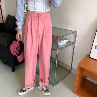High-waist Corduroy Loose Fit Pants