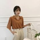 Linen Blend Colored Top