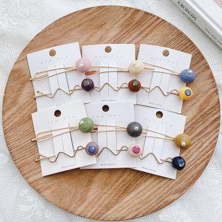 Set Of 2 : Beaded Hair Clip