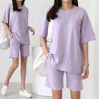 Pastel Tone T-shirt & Shorts Set