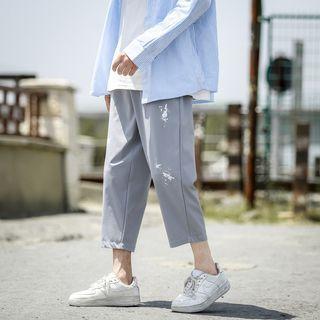 Tie-dyed Crop Tapered Pants
