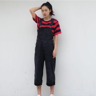 Cropped Wide Leg Dungaree