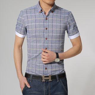 Short Sleeve Checked Shirt