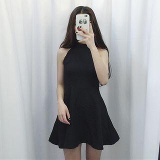 Plain Halter Neck Dress