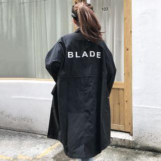 Lettering Back Long Jacket