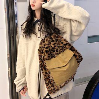 Leopard Drawstring Backpack Leopard - One Size