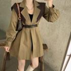 V-neck Loose-fit Coat / Belt