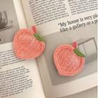 Peach Knit Hair Clip Pink - One Size