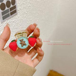 Bear Strawberry Resin Hair Clamp (various Designs) / Set