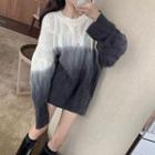 Gradient Loose-fit Sweater Gray - One Size