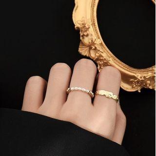 925 Sterling Silver Freshwater Pearl Ring / Irregular Ring