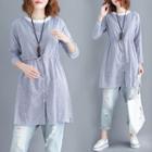 Striped Round-neck Long-sleeve Shirt