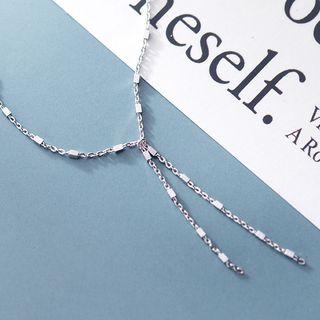925 Sterling Silver Fringed Necklace