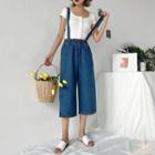 Suspender Capri Wide Leg Jeans