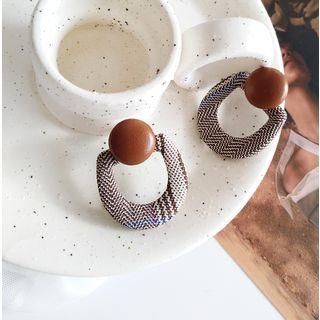 Geometric Drop Statement Earring 1 Pair - Stud Earring - As Shown In Figure - One Size