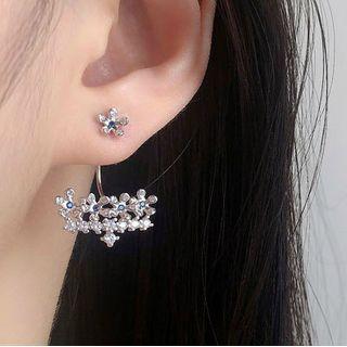 925 Sterling Silver Flower Swing Earring