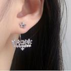 925 Sterling Silver Flower Swing Earring