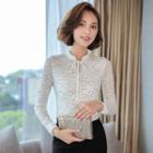 Stand Collar Lace Blouse